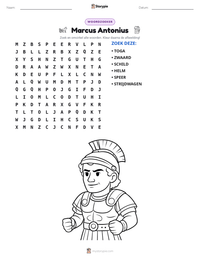 Marcus Antonius afdrukbare werkblad voorbeeld