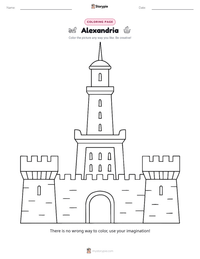 Alexandria coloring page for kids