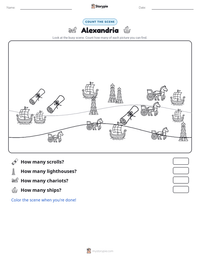 Alexandria printable worksheet preview