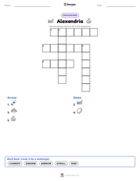 Alexandria printable worksheet preview