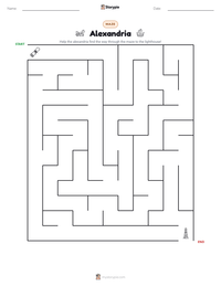 Alexandria printable worksheet preview
