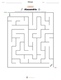 Anteprima della scheda stampabile di Alessandria