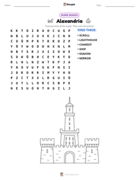 Alexandria printable worksheet preview