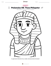 Ptolemaios XIII. Theos Philopator druckbare Arbeitsblatt Vorschau