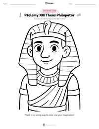 Ptolemy XIII Theos Philopator printable worksheet preview