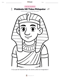 Aperçu de la feuille de travail imprimable Ptolémée XIII Théos Philopator