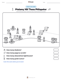 Ptolemy XIII Theos Philopator printable worksheet preview