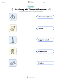 Ptolemy XIII Theos Philopator printable worksheet preview