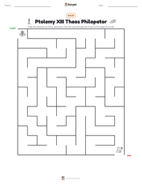 Ptolemy XIII Theos Philopator printable worksheet preview