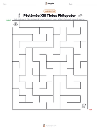 Aperçu de la feuille de travail imprimable Ptolémée XIII Théos Philopator
