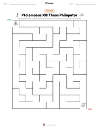 Ptolemaeus XIII Theos Philopator afdrukbare werkblad voorbeeld