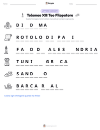 Anteprima della scheda stampabile di Tolomeo XIII Teo Filopatore