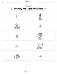 Ptolemy XIII Theos Philopator printable worksheet preview