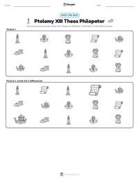 Ptolemy XIII Theos Philopator printable worksheet preview