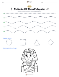 Aperçu de la feuille de travail imprimable Ptolémée XIII Théos Philopator