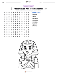 Podgląd drukowalnego arkusza ćwiczeń Ptolemeusz XIII Teos Filopator