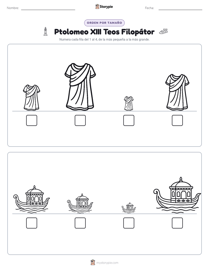 Orden de Tamaños
