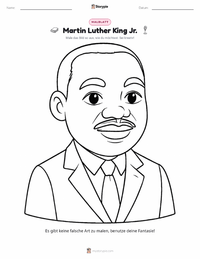 Martin Luther King Jr. Malvorlage für Kinder