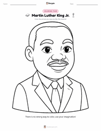 Martin Luther King Jr. coloring page for kids
