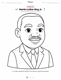 Martin Luther King Jr. kleurplaat voor kinderen