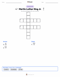 Martin Luther King Jr. printable worksheet preview
