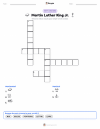 Aperçu de la feuille de travail imprimable Martin Luther King Jr.