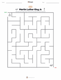 Martin Luther King Jr. printable worksheet preview