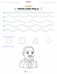 Martin Luther King Jr. druckbare Arbeitsblatt Vorschau