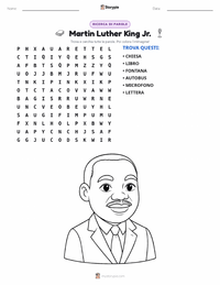 Anteprima della scheda stampabile di Martin Luther King Jr.