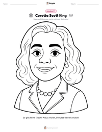 Coretta Scott King druckbare Arbeitsblatt Vorschau