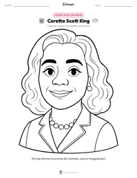 Vista previa de la hoja de trabajo imprimible de Coretta Scott King