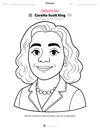 Prévia da folha de atividades imprimível Coretta Scott King