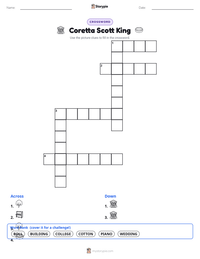 Coretta Scott King printable worksheet preview