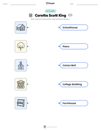 Coretta Scott King printable worksheet preview
