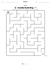 Coretta Scott King printable worksheet preview
