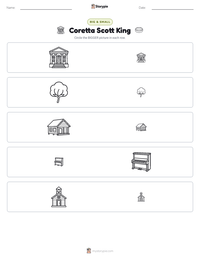 Coretta Scott King printable worksheet preview