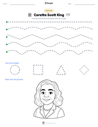 Coretta Scott King printable worksheet preview