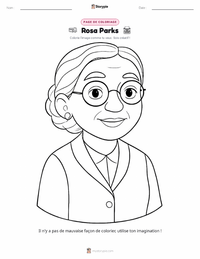 Page de coloriage Rosa Parks pour les enfants