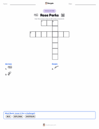 Rosa Parks printable worksheet preview