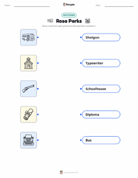 Rosa Parks printable worksheet for kids