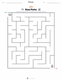 Rosa Parks printable worksheet preview