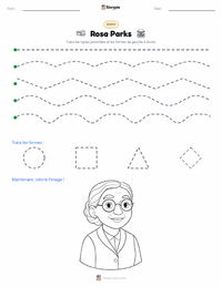 Aperçu de la feuille de travail imprimable Rosa Parks