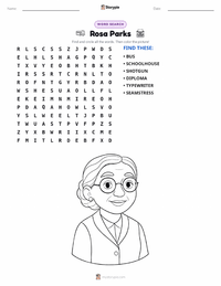 Rosa Parks printable worksheet preview