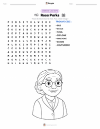 Aperçu de la feuille de travail imprimable Rosa Parks
