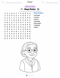 Anteprima della scheda stampabile di Rosa Parks