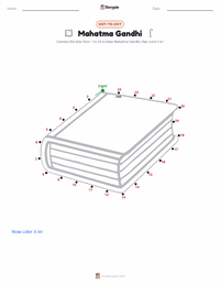 Mahatma Gandhi printable worksheet preview