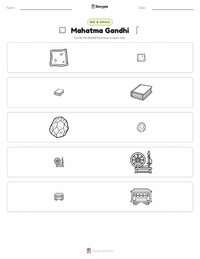 Mahatma Gandhi printable worksheet preview