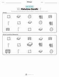 Mahatma Gandhi printable worksheet preview