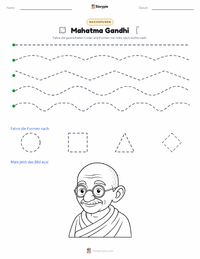 Mahatma Gandhi druckbare Arbeitsblatt Vorschau