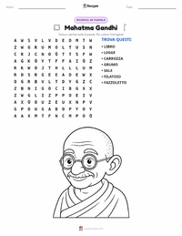 Anteprima della scheda stampabile di Mahatma Gandhi